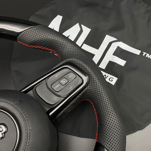 2018-2023 JT / JL “Perforated Leather /  Black Gloss Paint” Jeep Wrangler Steering Wheel