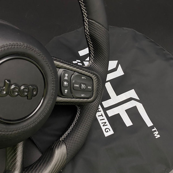 2018-2022 JT / JL “White Accent” Jeep Wrangler Steering Wheel