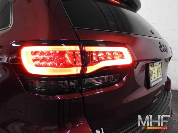 Painted Gloss Black Design LED Taillights 2014-2021 Jeep WK2