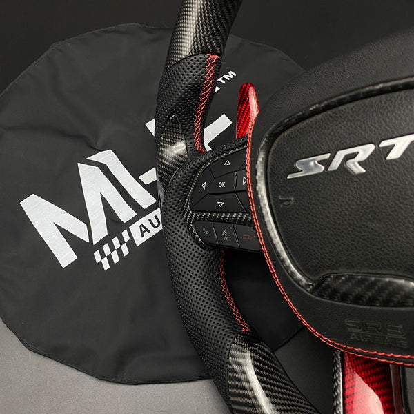 2014-2021 Red Carbon Hellcat SRT Steering Wheel