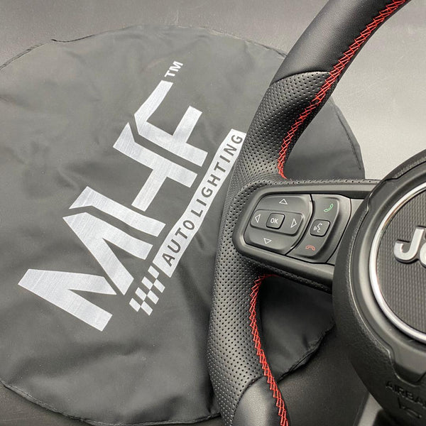 2018-2022 JT / JL “Leather /  Red” Jeep Wrangler Steering Wheel