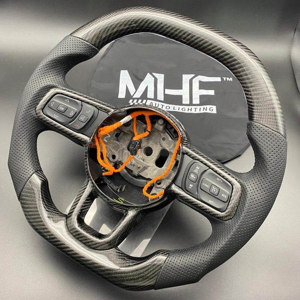 2018+ JT / JL “Black Carbon” Jeep Wrangler Steering Wheel