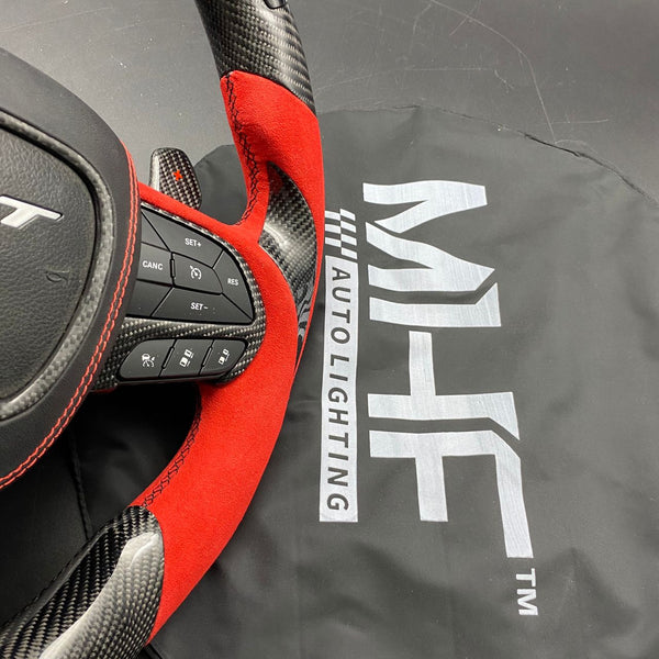 2018-2021 Carbon “Track Series” Red Accent TrackHawk Steering Wheel