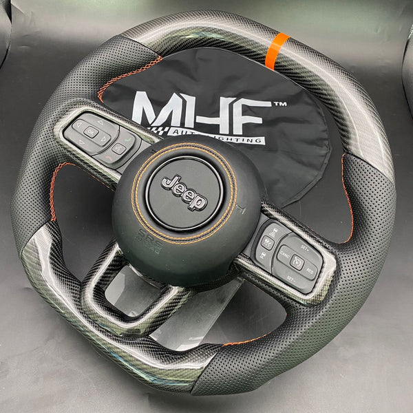 2018-2022 JT / JL “Orange Crush” Jeep Wrangler Steering Wheel