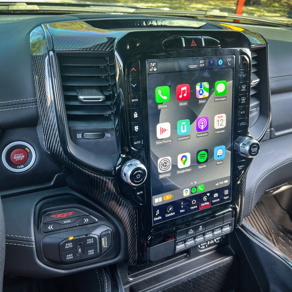 2020+ Dodge Ram TRX Carbon Radio Bezel