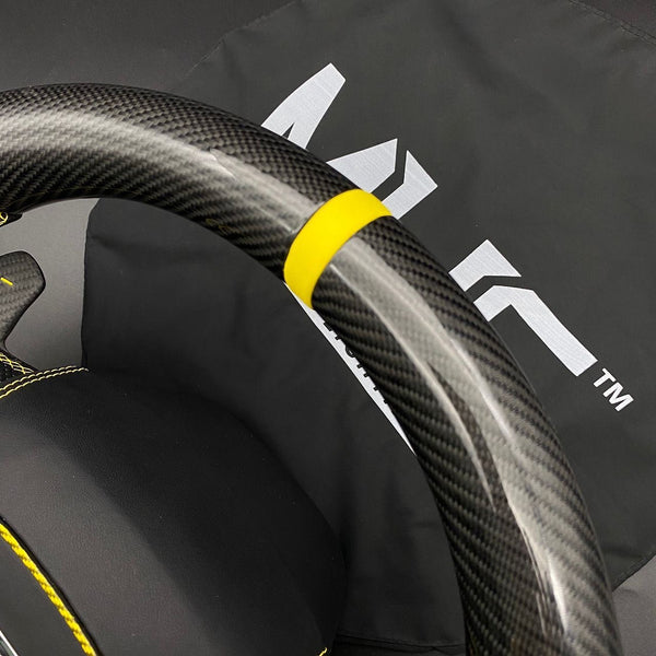2018-2021 Carbon “Track Series” Yellow Accent TrackHawk Steering Wheel