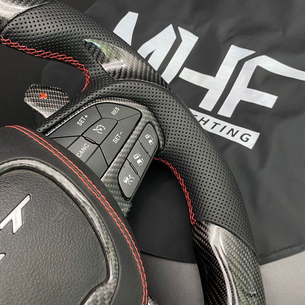 2014- 2021 Carbon Red Accent “TrackHawk ” Steering Wheel