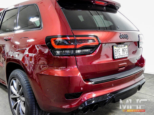 Painted Gloss Black Design LED Taillights 2014-2021 Jeep WK2