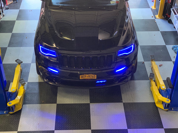 2012-2016 Jeep Grand Cherokee Front Bumper DRL Boards