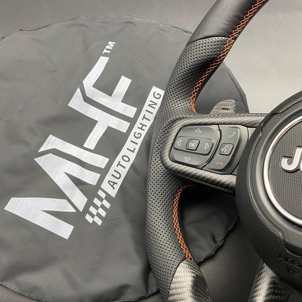2018+ 392 Matte Carbon /  Orange” Jeep Wrangler Steering Wheel