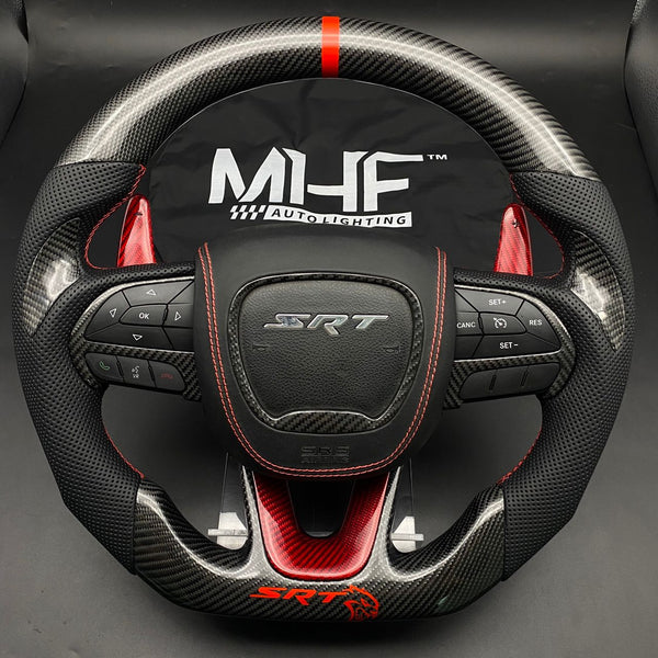 2014-2021 Red Carbon Hellcat SRT Steering Wheel