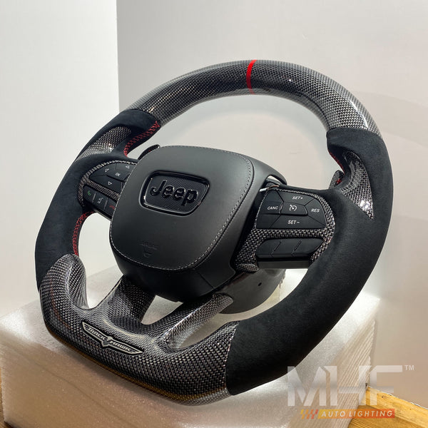 2018-2020 Carbon “Silver Carbon” Red Accent TrackHawk Steering Wheel