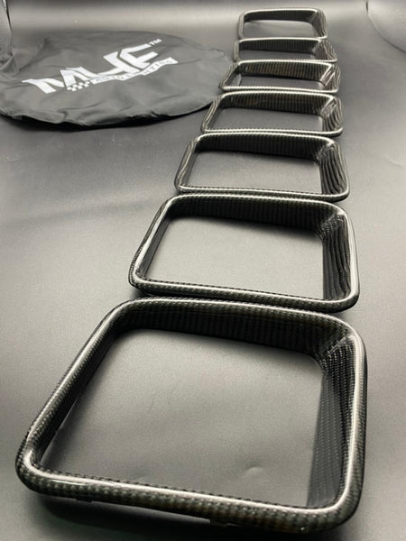 Front Carbon Grill Rings for Grand Cherokee Trackhawk / SRT 2014-2021