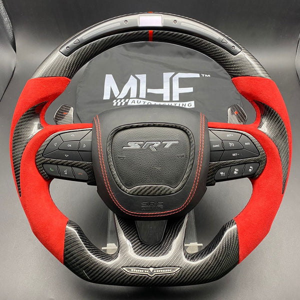 2018-2021 Carbon “Track Series” Red Accent TrackHawk Steering Wheel