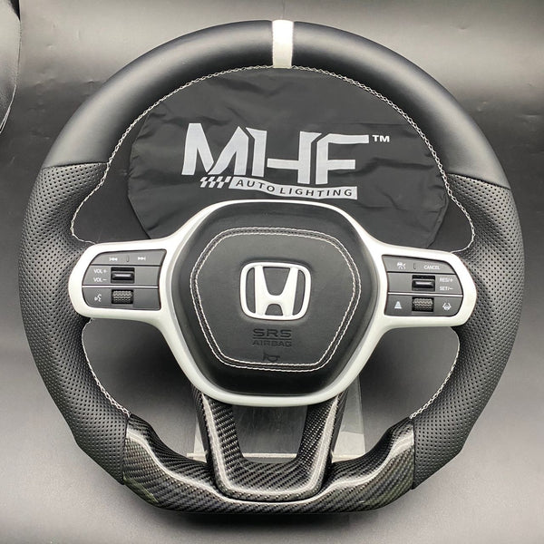 2022-2025 Honda Civic White Accent Carbon Steering Wheel