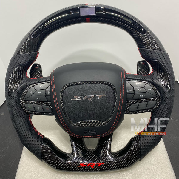 2014- 2021 Carbon Red Accent “SRT” Steering Wheel