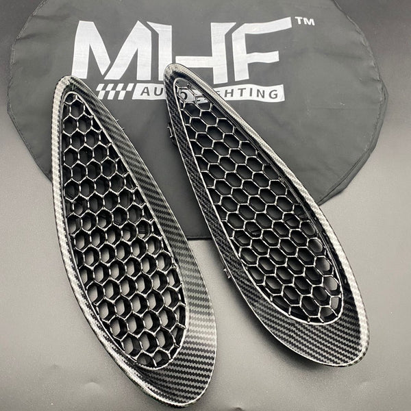 2012-2021 Jeep Grand Cherokee Hood Grill Vent Carbon finish