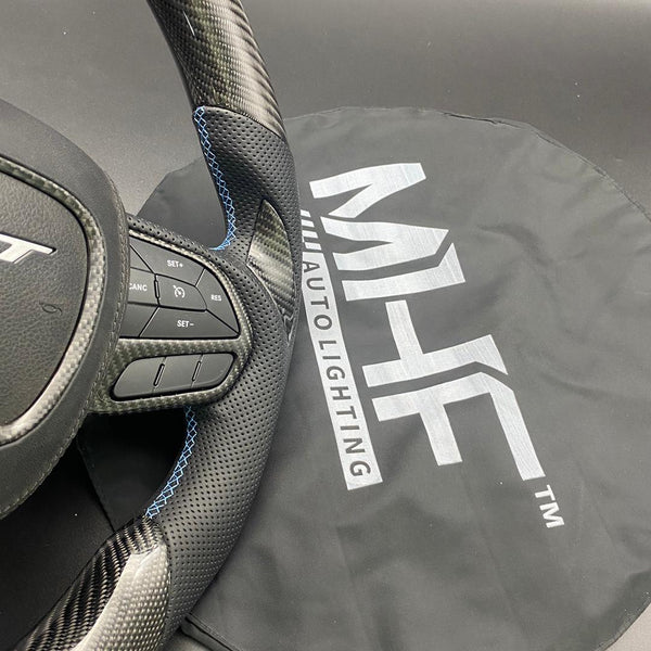 2014-2021 Jeep Grand Cherokee Models Carbon Slate Blue Accent WK2 Limited X Steering Wheel