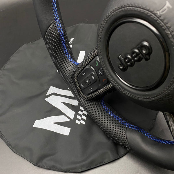 2018-2023 JT / JL “Navy Blue Carbon” Jeep Wrangler Steering Wheel