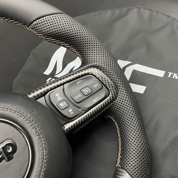 2018-2023 JT / JL “Beige Black Carbon” Jeep Wrangler Steering Wheel