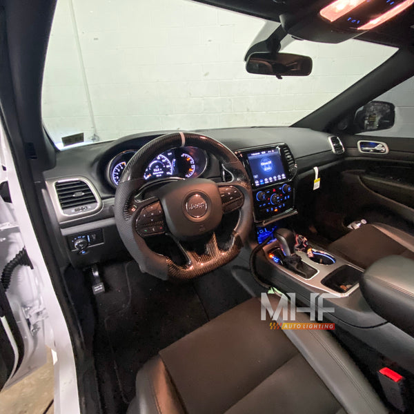 2014-2021 Jeep Grand Cherokee Models Carbon White Theme WK2 Limited X Steering Wheel
