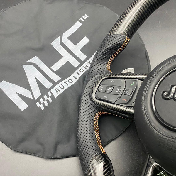 2018-2021 392 Gloss Black Carbon /  Bronze Accent” Jeep Wrangler Steering Wheel