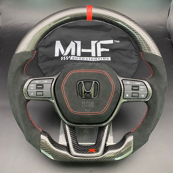2022-2025 Honda Civic Type R Red Carbon Steering Wheel