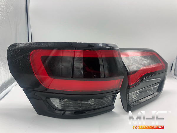 Painted Gloss Black Design LED Taillights 2014-2021 Jeep WK2