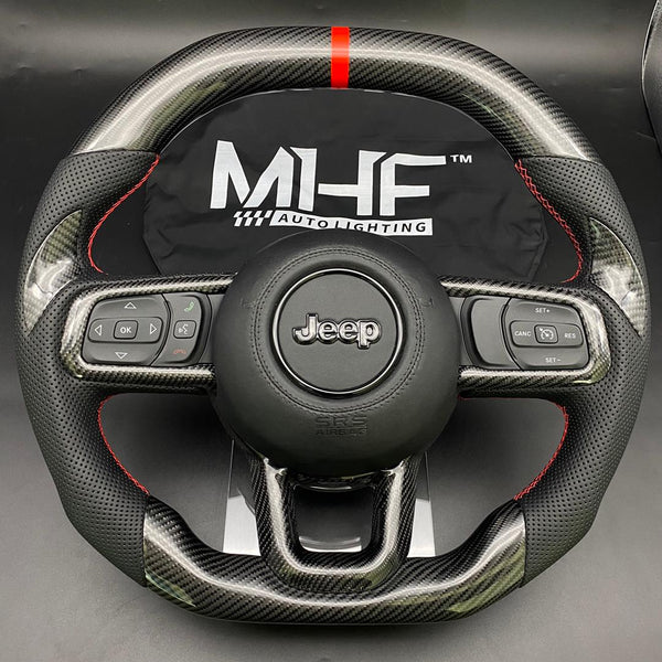 2018+ JT / JL “Red Accent” Jeep Wrangler Steering Wheel