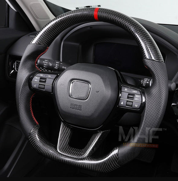 2022-2023 Honda Civic Red Carbon Steering Wheel