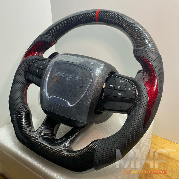 2014- 2021 Carbon Jeep / Dodge SRT Steering Wheel
