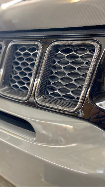 Front Carbon Grill Rings for Grand Cherokee Trackhawk / SRT 2014-2021