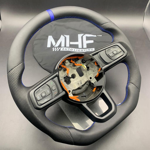 2018-2022 JT / JL “Perforated Leather /  Blue” Jeep Wrangler Steering Wheel