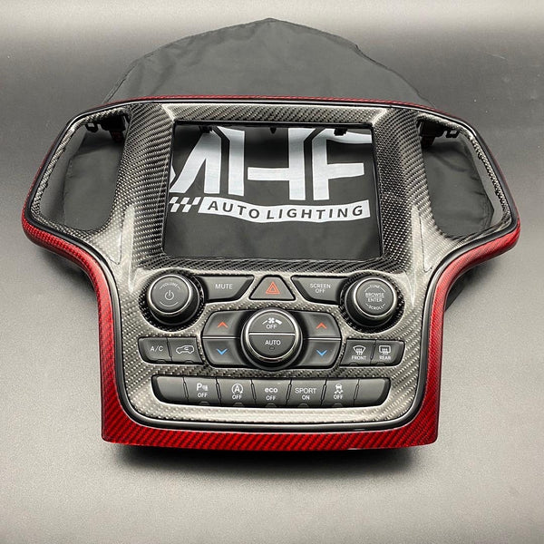 2014-2018 Jeep SRT / TrackHawk Red Carbon Radio Bezel