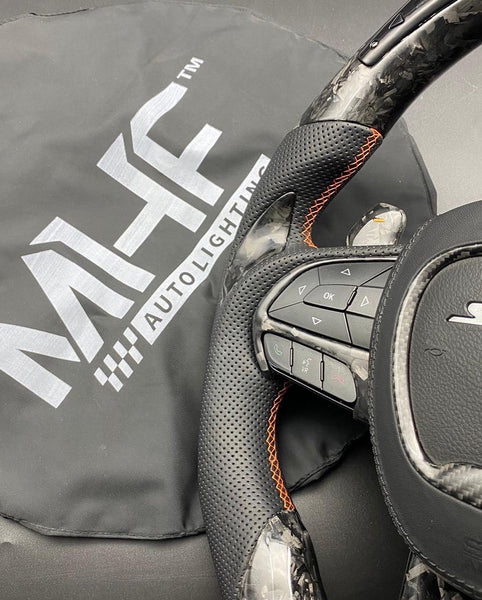 2015 -2021 Forged Carbon “SRT HELLCAT Orange” Steering Wheel