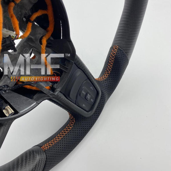 2018-2022 JT / JL “Matte Carbon /  Orange” Jeep Wrangler Steering Wheel