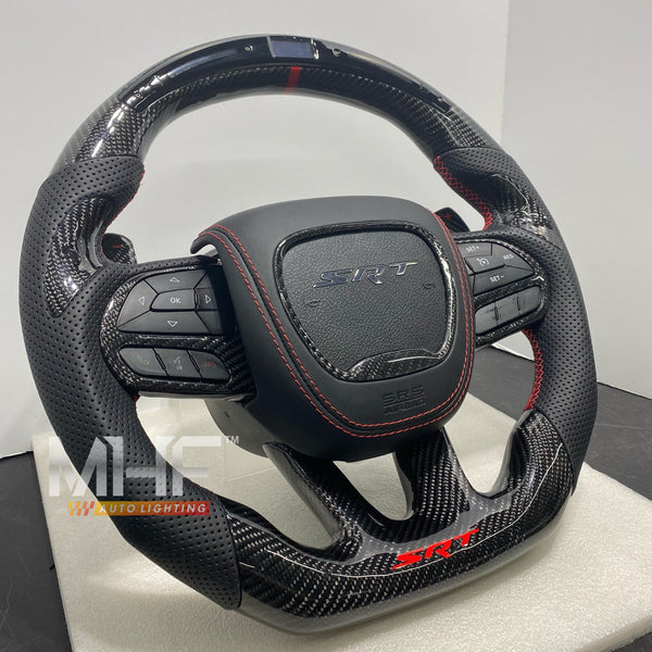 2014- 2021 Carbon Red Accent “SRT” Steering Wheel