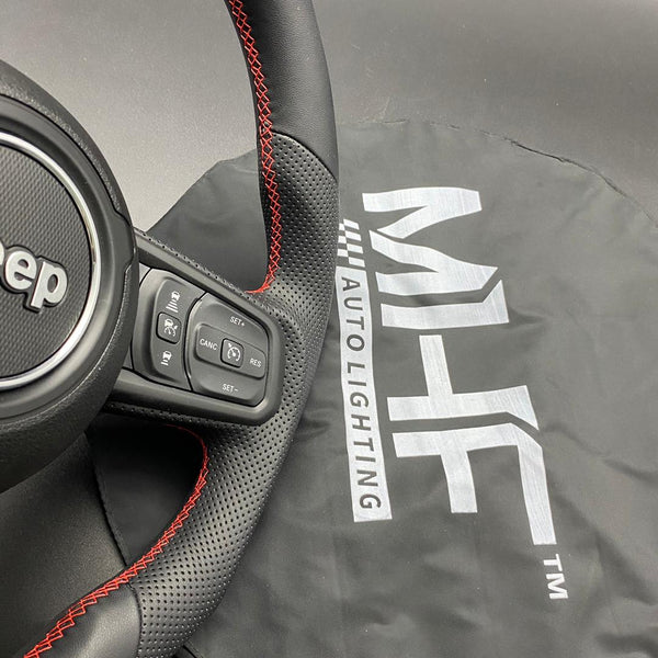 2018-2022 JT / JL “Leather /  Red” Jeep Wrangler Steering Wheel