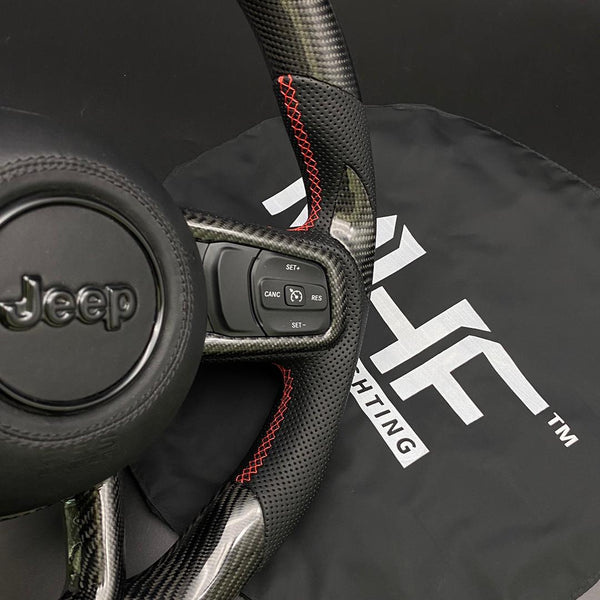 2018+ JT / JL “Red Accent” Jeep Wrangler Steering Wheel