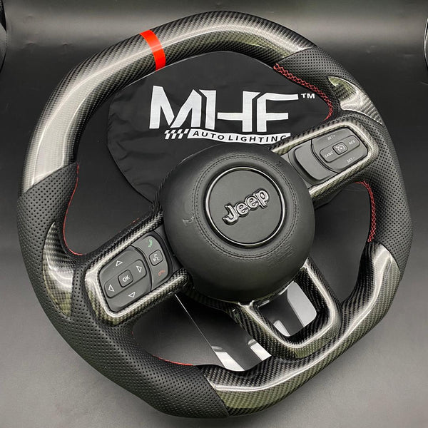 2018+ JT / JL “Red Accent” Jeep Wrangler Steering Wheel