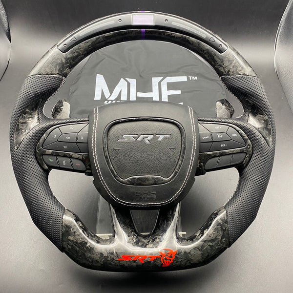 2015 -2021 Forged Carbon “Hellcat Demon Red” Steering Wheel